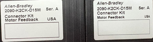 Allen Bradley 2090-K2CK-D15M Ser. A D-SUB 15 PIN MOTOR FEEDBACK CONNECTOR  QTY 2