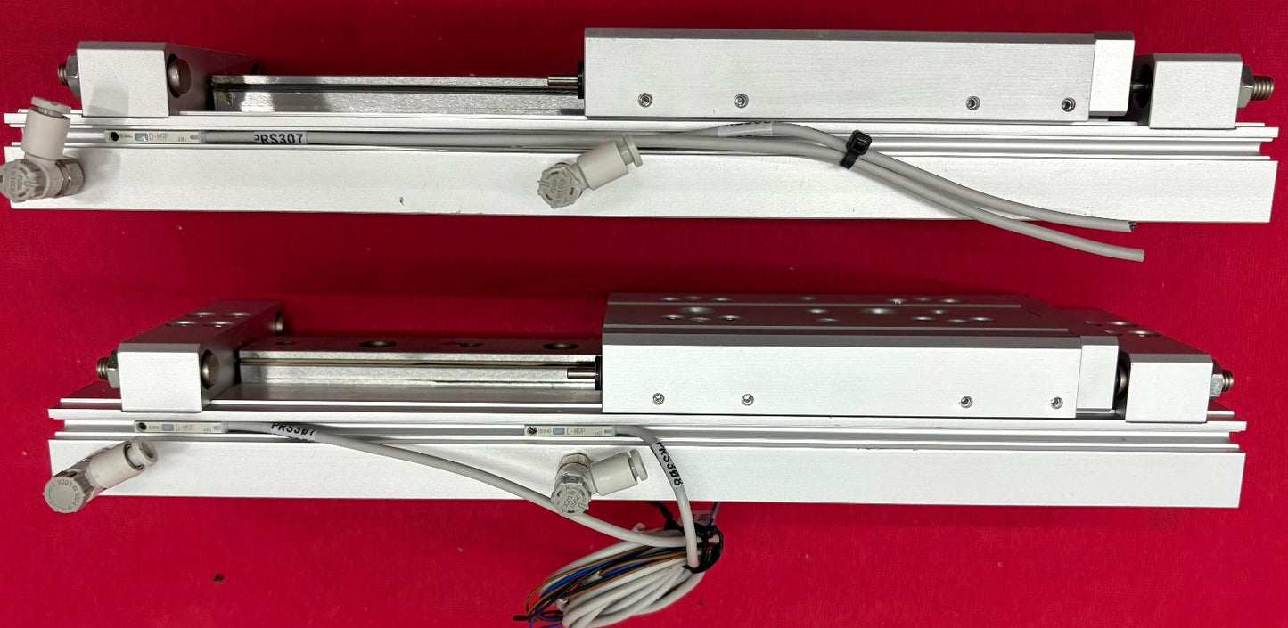 SMC MXW16-100B 2C1-83A LONG STROKE DOUBLE ACTING AIR LINEAR SLIDE - 1 LOT QTY 2