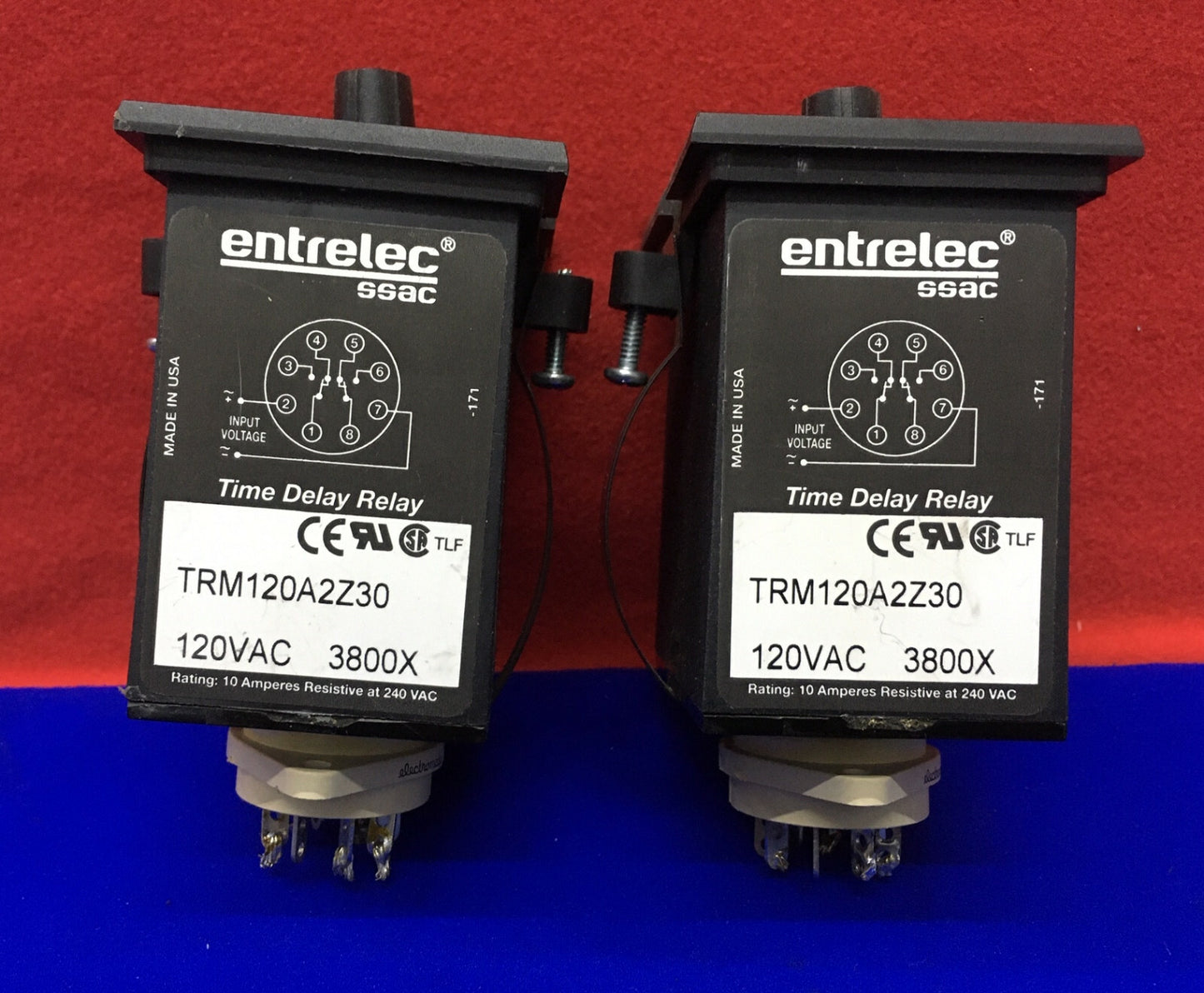 AANTAL 2 - ENTRELEC SSAC / TRM120A2Z30 TIJDVERTRAGINGSRELAIS