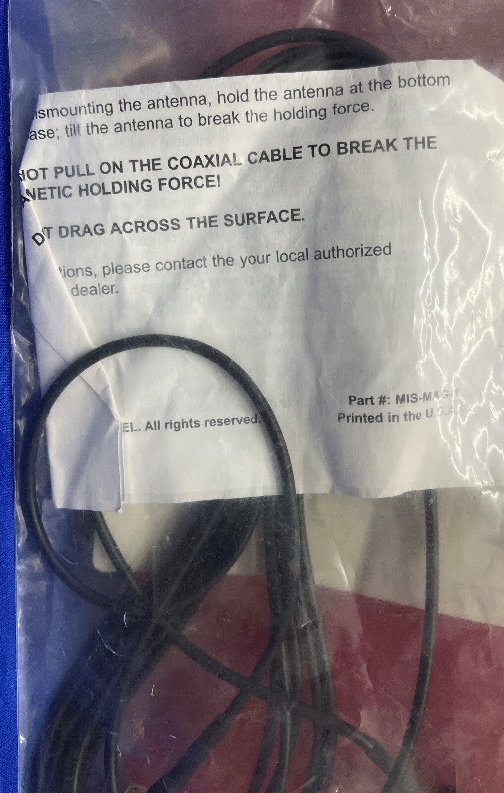 MAXRAD BMMG4500C / BMMG4500C:XD MHZ, 16 Watt, Einheitsverstärkung, Mini-Magnethalterungsantenne