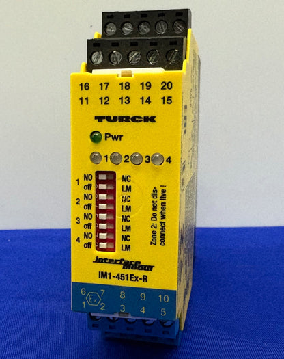 AMPLIFICATORE DI COMMUTAZIONE ISOLANTE TURCK IM1-451Ex-R INDICATORE LED A 4 CANALI 