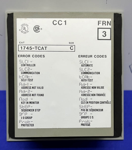 TERMINAL DE ACCESO AL CONTADOR TEMPORIZADOR SERIE C AB ALLEN BRADLEY 1745-TCAT - PIEZAS/REPARACIÓN 