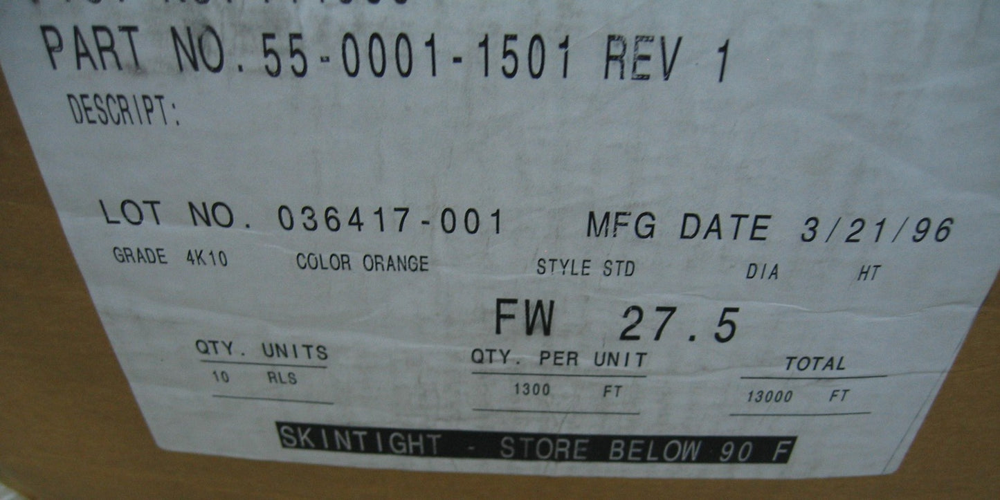 CMS GILBRETH PACKAGING SYSTEMS TUBO TERMORESTRINGENTE TUBO 27,5X0,1 R-44HM PVC