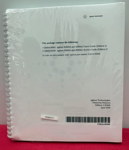 AGILENT USER & SERVICE GUIDE E3633A & E3634A DC POWER SUPPLY E3634-90000