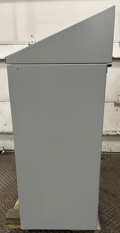 OVERHEAD STORAGE WALL HANGING CABINET CABINET DARK GRAY WITH GRAY SWING DOOR