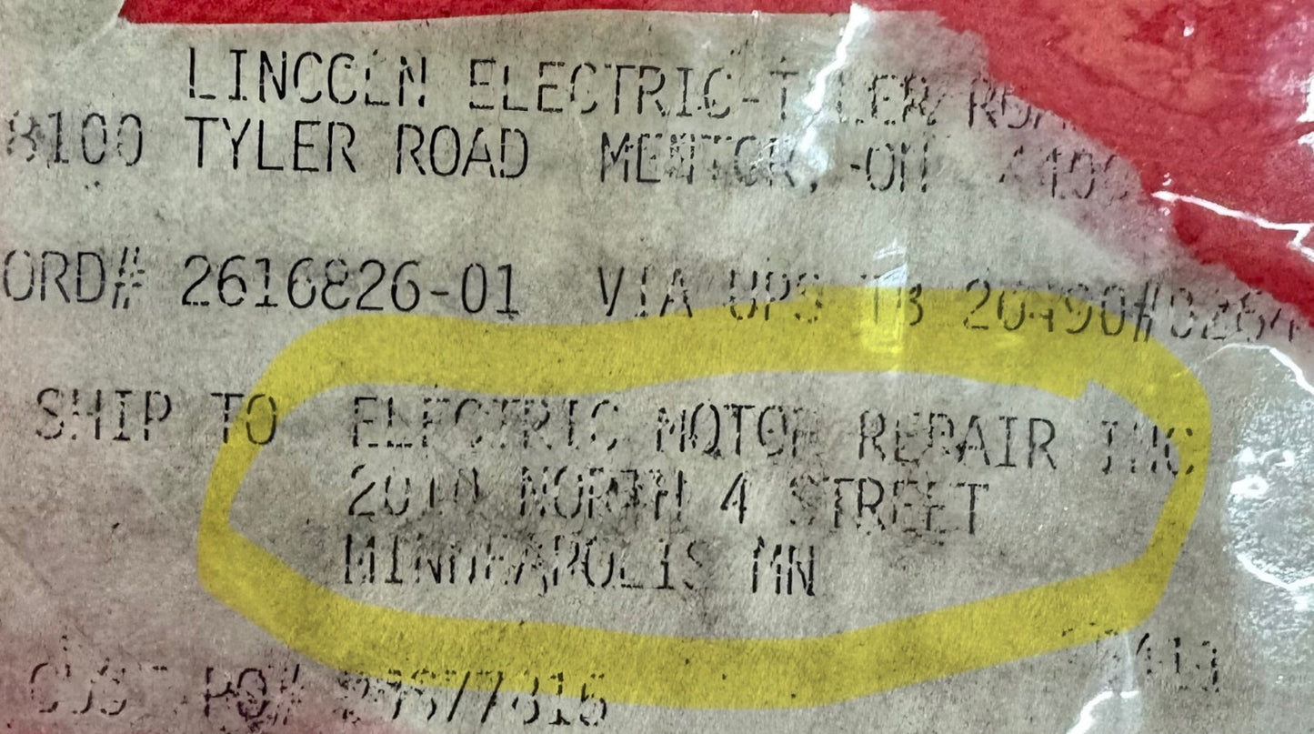 LINCOLN 3PH SIGNATURE SERIES TEFC C-FACE AC MOTOR TF5482 HP 2 - PARTS/REPAIR