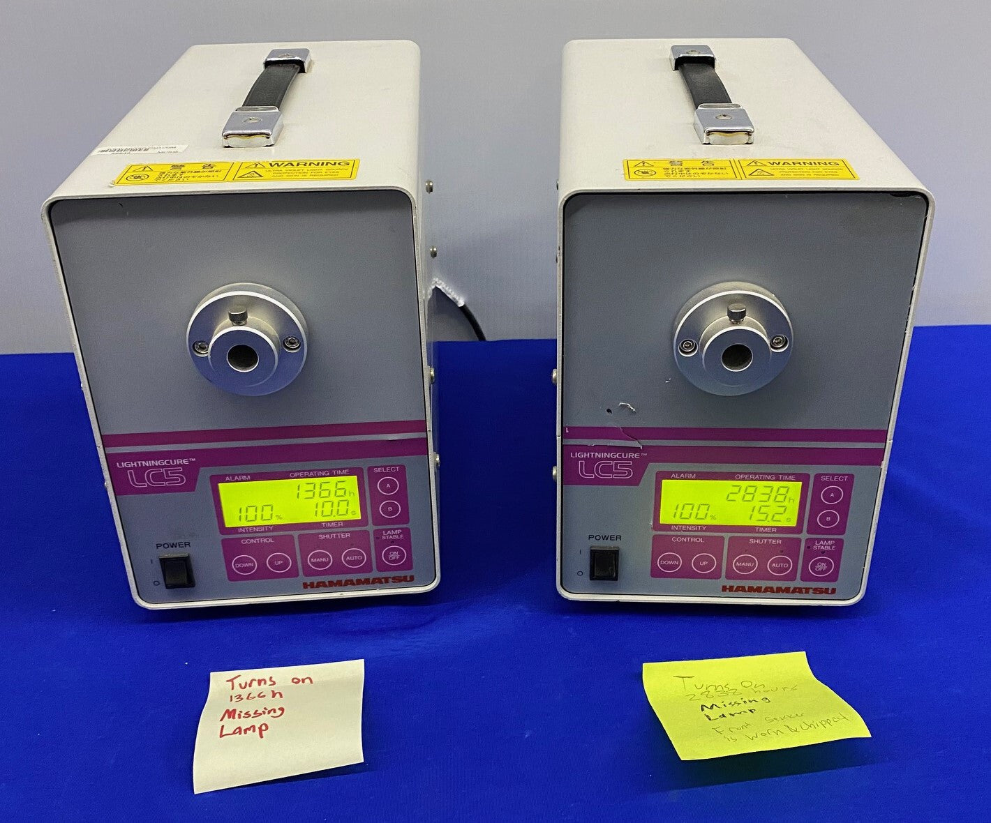 HAMAMATSU PHOTONICS KK LIGHTNINGCURE LC5 / L8333-01 SPOT-LICHTQUELLE 1 LOT VON 2