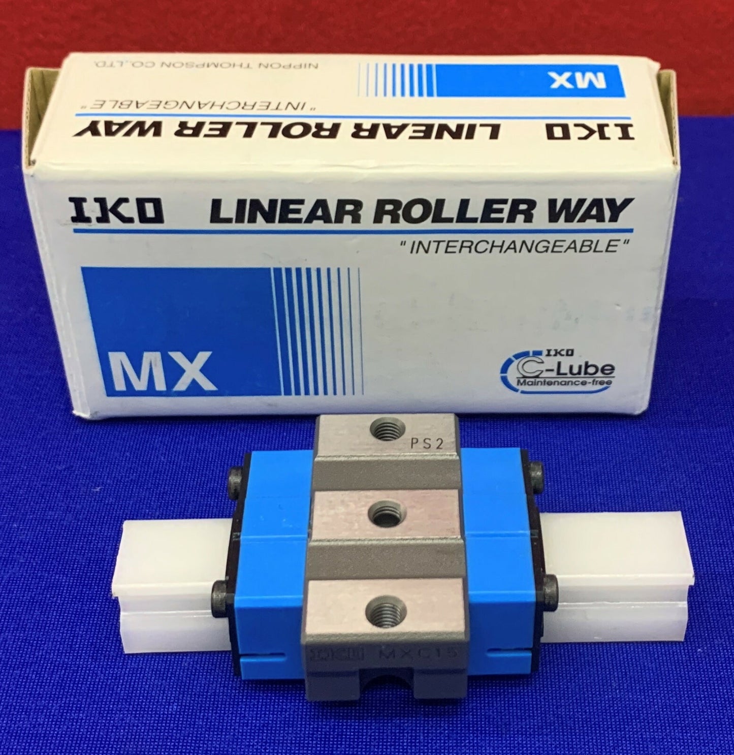Rail à rouleaux linéaires IKO MXC15 MXC15C1PS2 Bloc compact C-Lube PS2