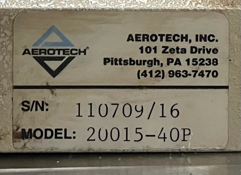 AEROTECH ATS20015 &amp; 20015-40P MOTORISIERTER XY-LINEARBÜGEL, CA. 150 MM, 6" WEGBEWEGE