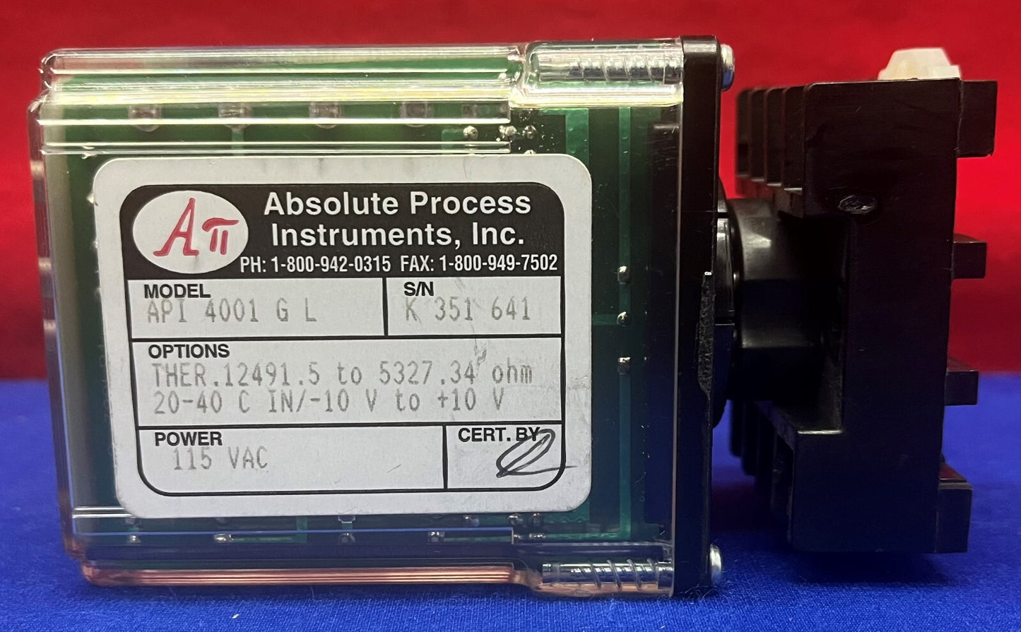 Absolute Process Instruments API 4001GL Relay 8 Pin Loop Tracker