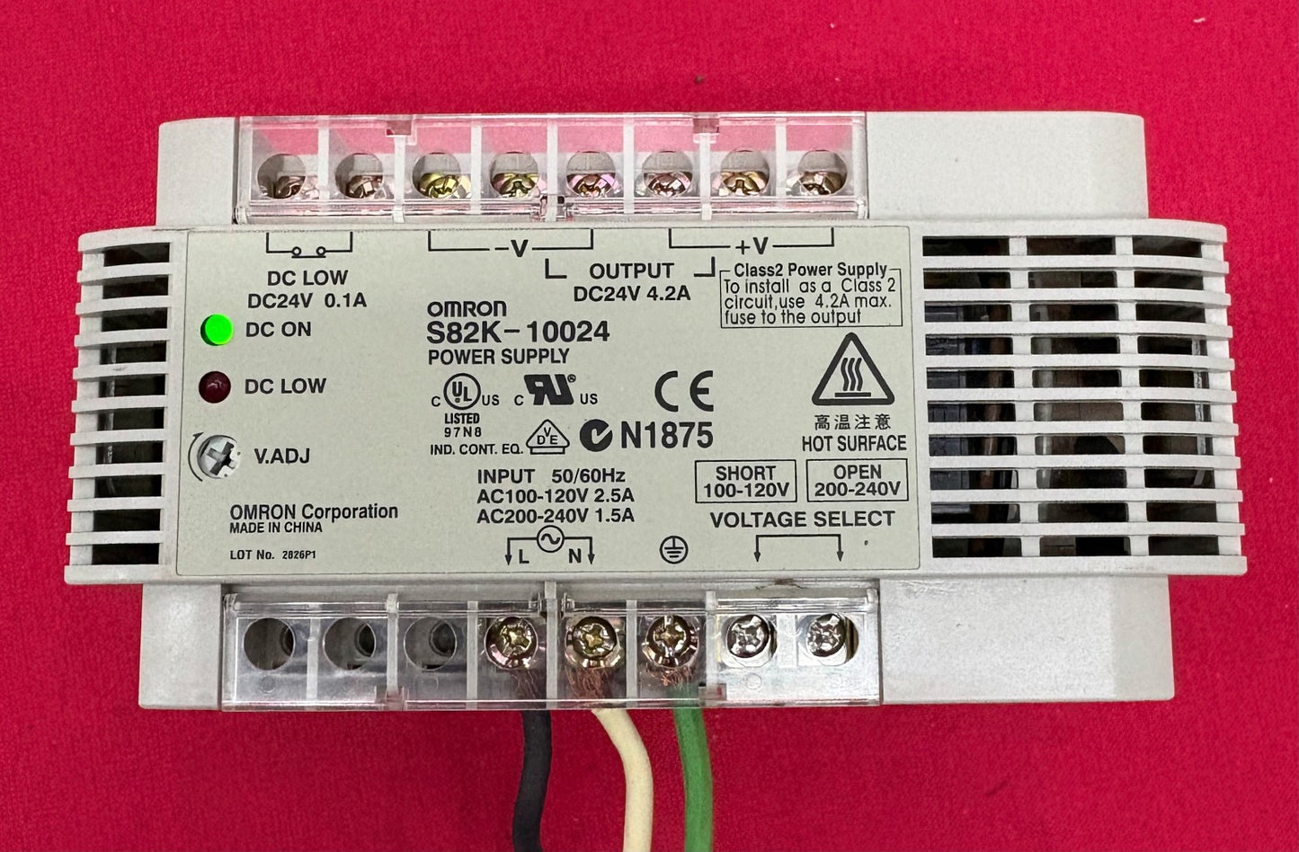 OMRON S82K-10024 POWER SUPPLY INPUT 110-120V