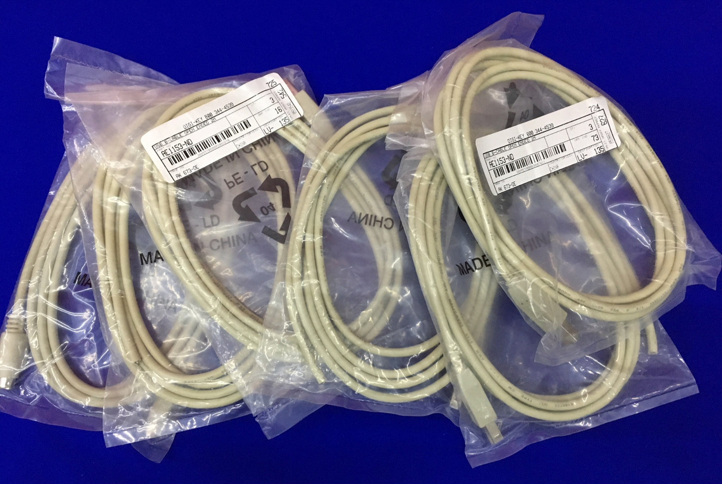 CANTIDAD 6 - DIGI-KEY AE1153-ND CABLE USB B DE EXTREMO ABIERTO DE 2 M