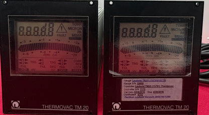 LEYBOLD THERMOVAC TM20 (15781) CONTROLLER VACUUM PUMP GAUGE QTY 2 - PARTS/REPAIR