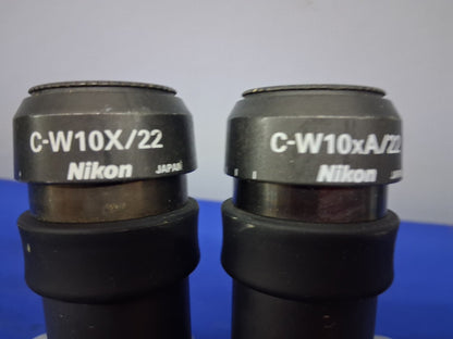 NIKON SMZ645 8-50X BINOCULAR STEREO ZOOM MICROSCOPE HEAD WITH 10X EYEPIECES