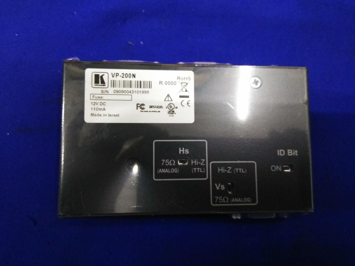 AMPLIFICADOR DE DISTRIBUCIÓN DE ALTA RESOLUCIÓN HGA DE HERRAMIENTAS KRAMER MODELO N.° VP-200 N1:2 12 