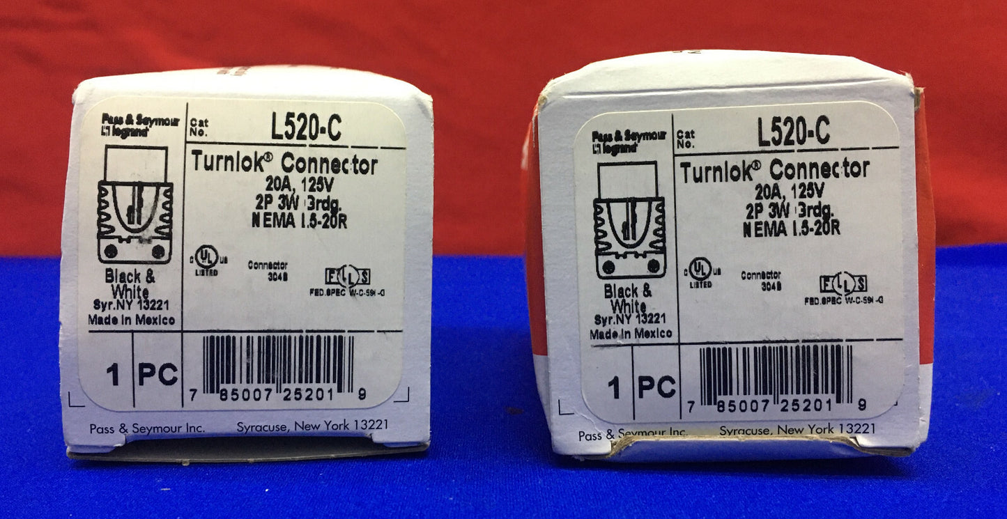 TOMA CON BLOQUEO POR GIRO PASS &amp; SEYMOUR L520C / L520-C