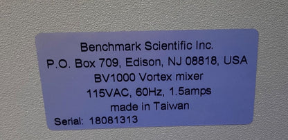 BENCHMARK SCIENTIFIC BV1000 VORTEX MIXER - BEACHTEN SIE DEN STIL DES MISCHKOPFES