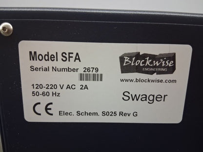 Blockwise Engineering SFA Marker Band Swager 120-220 VAC 2A 50-60 Hz 500 RPM