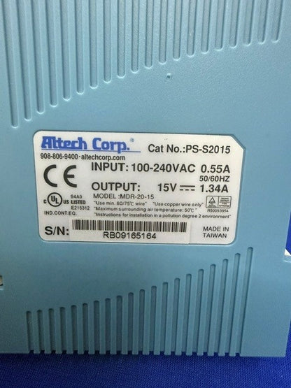 ALTECH CORP MDR-20-15 PS-S2015 Power Supply - DIN Rail Mount 15VDC 1.34A 20W