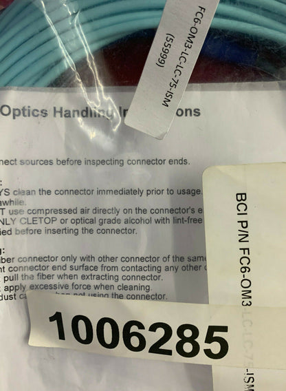 CANTIDAD 2 - CONJUNTO DE CABLE DE 6 FIBRAS BROADATA FC6-OM3-LC-LC-75-ISM