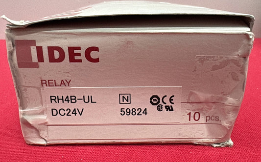 IDEC RH4B-UL DC24V CUBE RELAY - 1 PACKAGE OF QTY 10 RELAYS