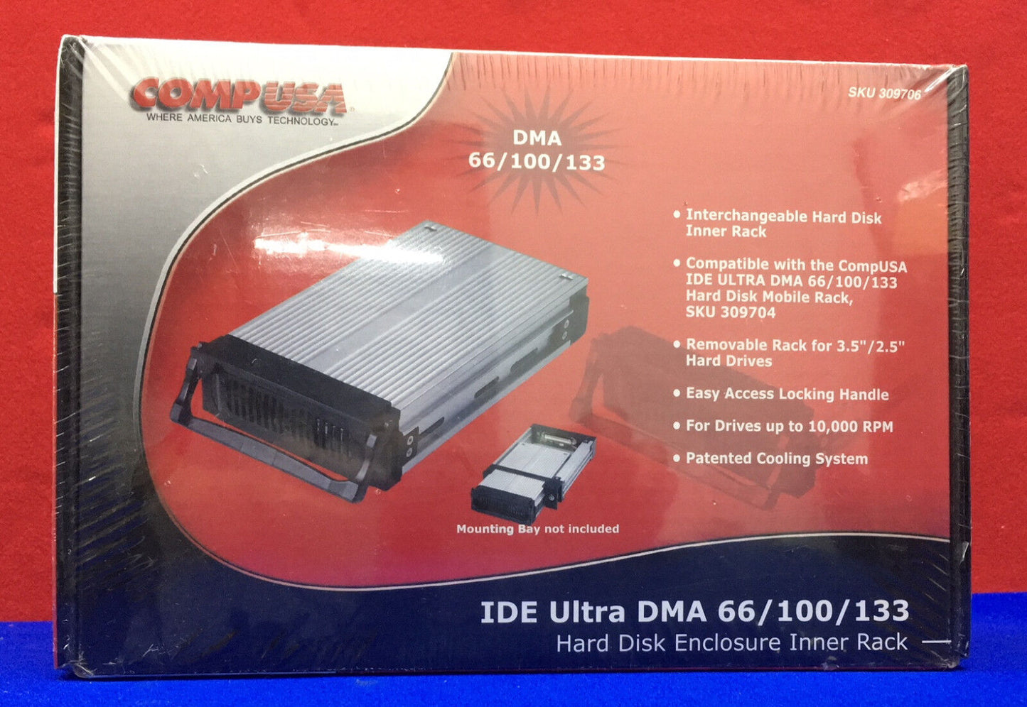 COMP USA COMPUSA SKU 309706 HARD DISK ENCLOSURE INNER RACK DMA 66/100/133