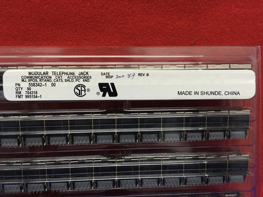 1 パック 90 アンペア 558342-1 00 REV B / DIGI-KEY A9090-ND モジュラー電話ジャック