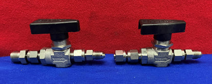 Lote de 2 válvulas de bola de acero inoxidable 312-K-BLK-XP98 de FLOLOK