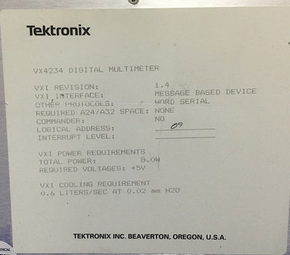TEKTRONIX VX4234 VXI REVISIE DIGITALE MULTIMETERMODULE 