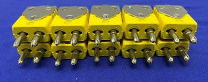 NANMAC K-TYPE HIGH TEMP W/ STRAIN RELIEF MALE PLUG THERMOCOUPLE CONNECTOR Qty 10