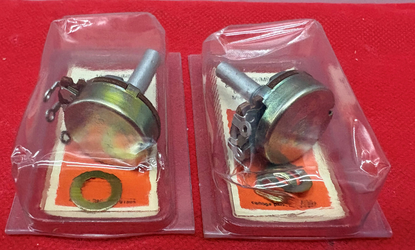 CALTRONICS P-28 POTENTIOMETER 100K OHMS LINEAR TAPER 5/16" MTG HOLE  - QTY 2