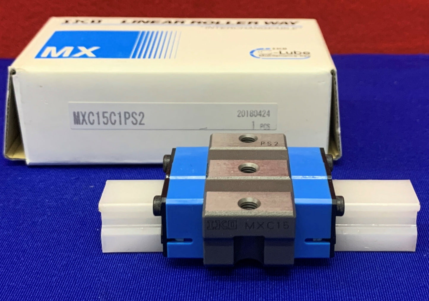 Rail à rouleaux linéaires IKO MXC15 MXC15C1PS2 Bloc compact C-Lube PS2