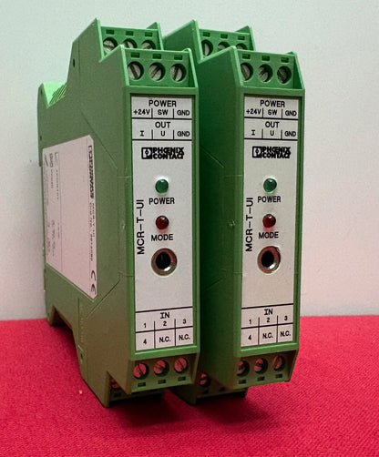 PHOENIX CONTACT MCR-T-UI THERMOCOUPLE MODULE TEMP MEASURING TRANSDUCER - QTY 2