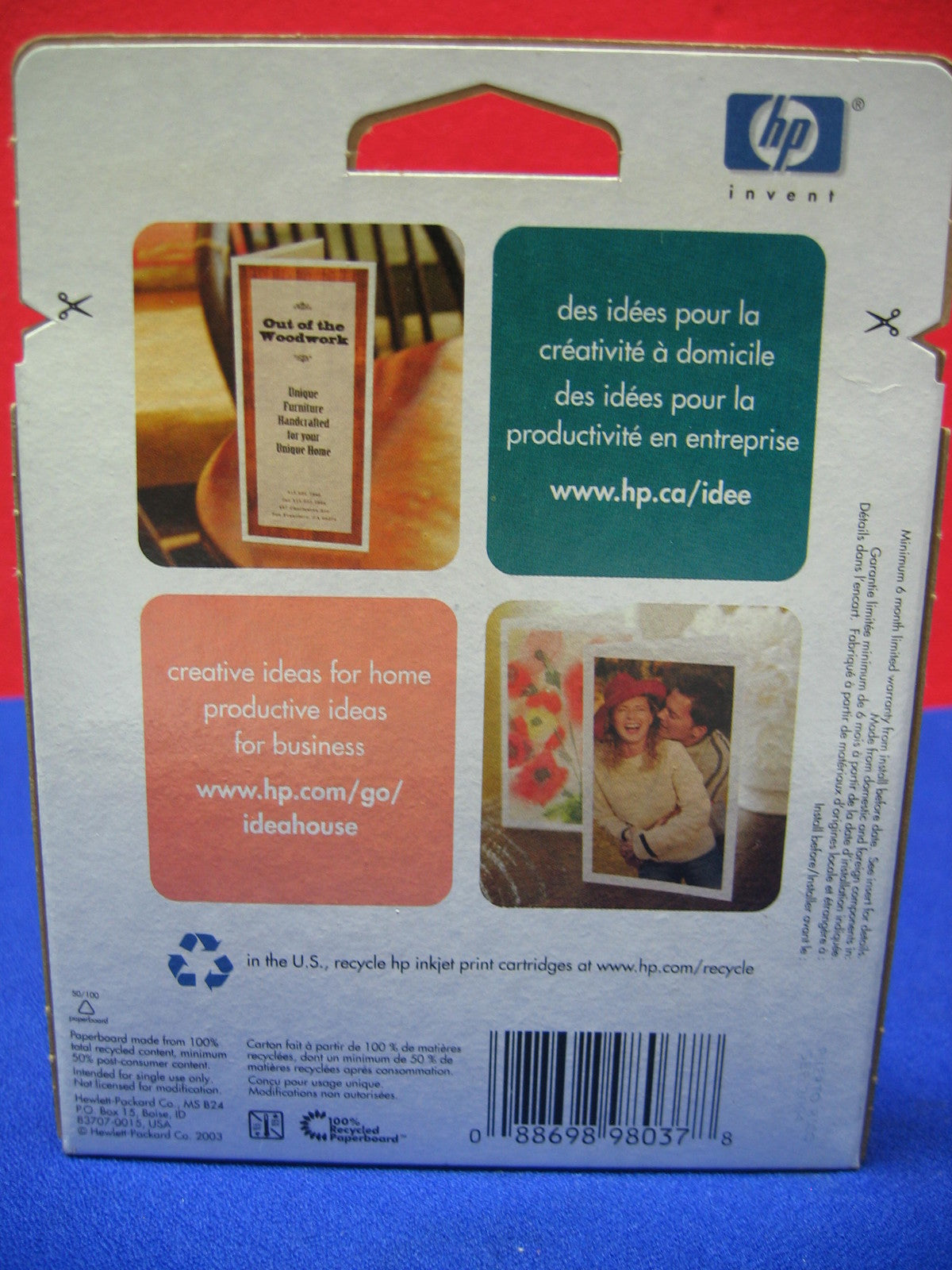HP HEWLETT PACKARD INKJET PRINTCARTRIDGE 17 DRIEKLEUREN