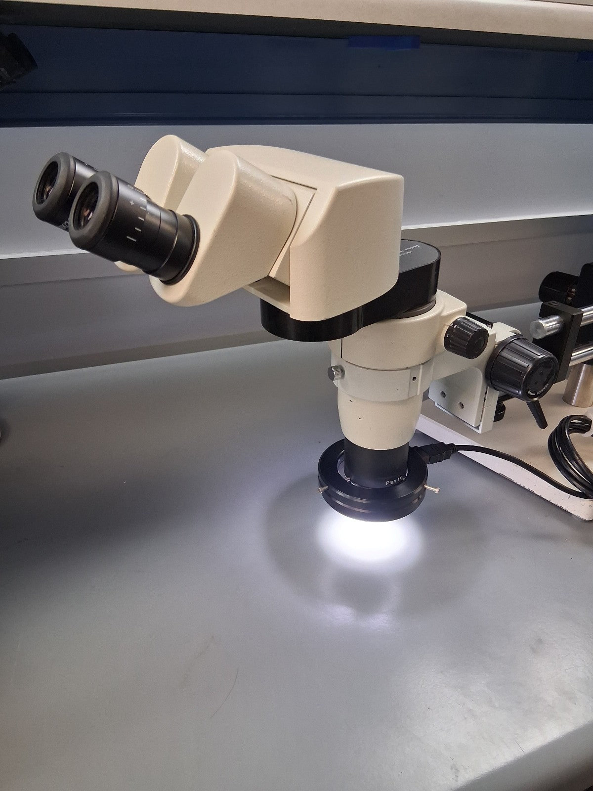 NYOPTICS INC ERGO SPZ MODULE 8-80X ERGONOMIC MICROSCOPE DUAL ARM BOOM STAND LED