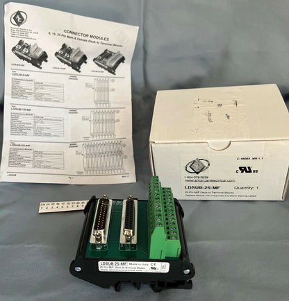 Bloque de terminales Dsub macho/hembra de 25 pines LDSUB-25-MF de American Electrical