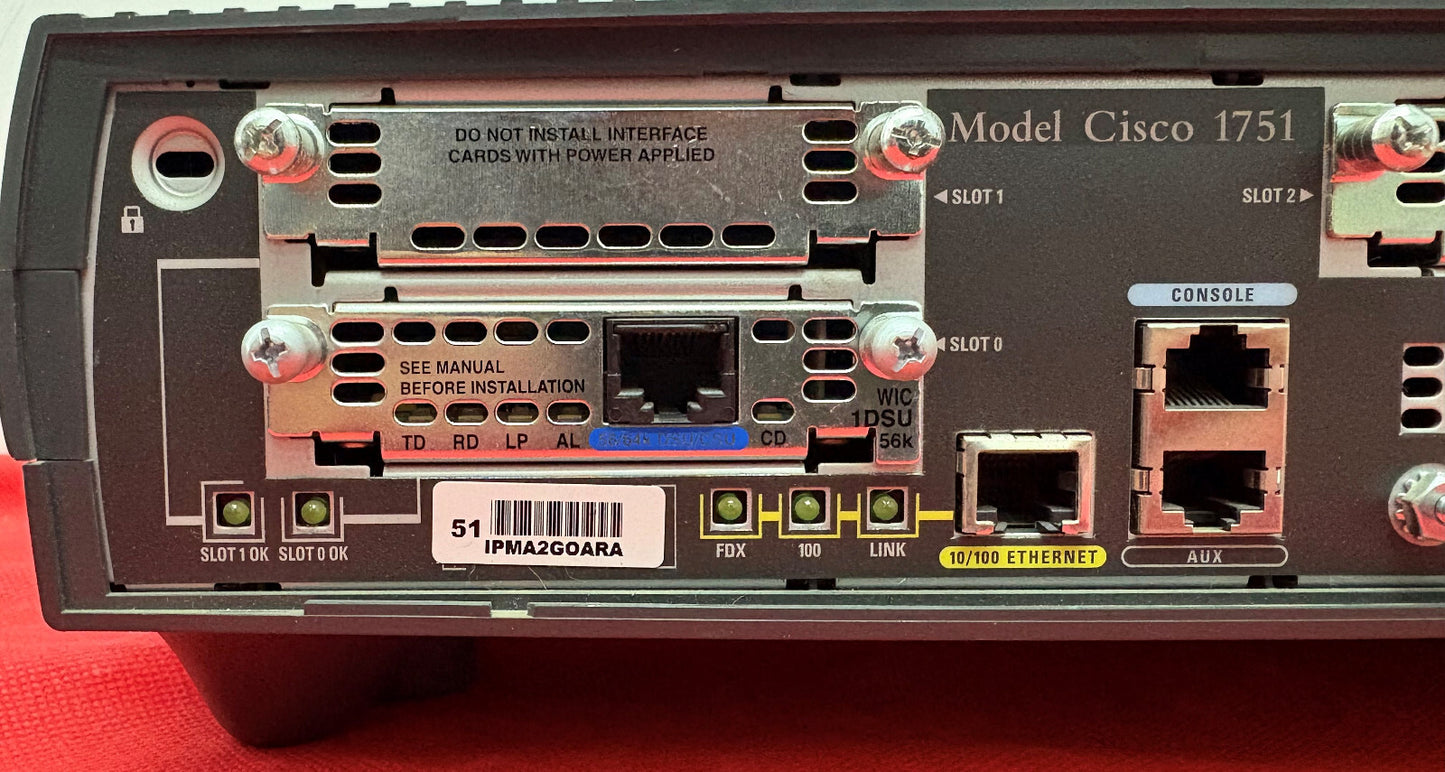CISCO SERIES 1700 ROUTER WIRED  1751 -  POWER CORD NOT INCLUDED