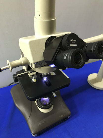 Nikon Labophot-2 Dual Head Training Pathology Microscope Dual Viewing Nanodyne