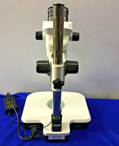 MMBT Ergonomic Backlit LED Track Stand 6.7- 45X Scope with LED Quad Ring Light