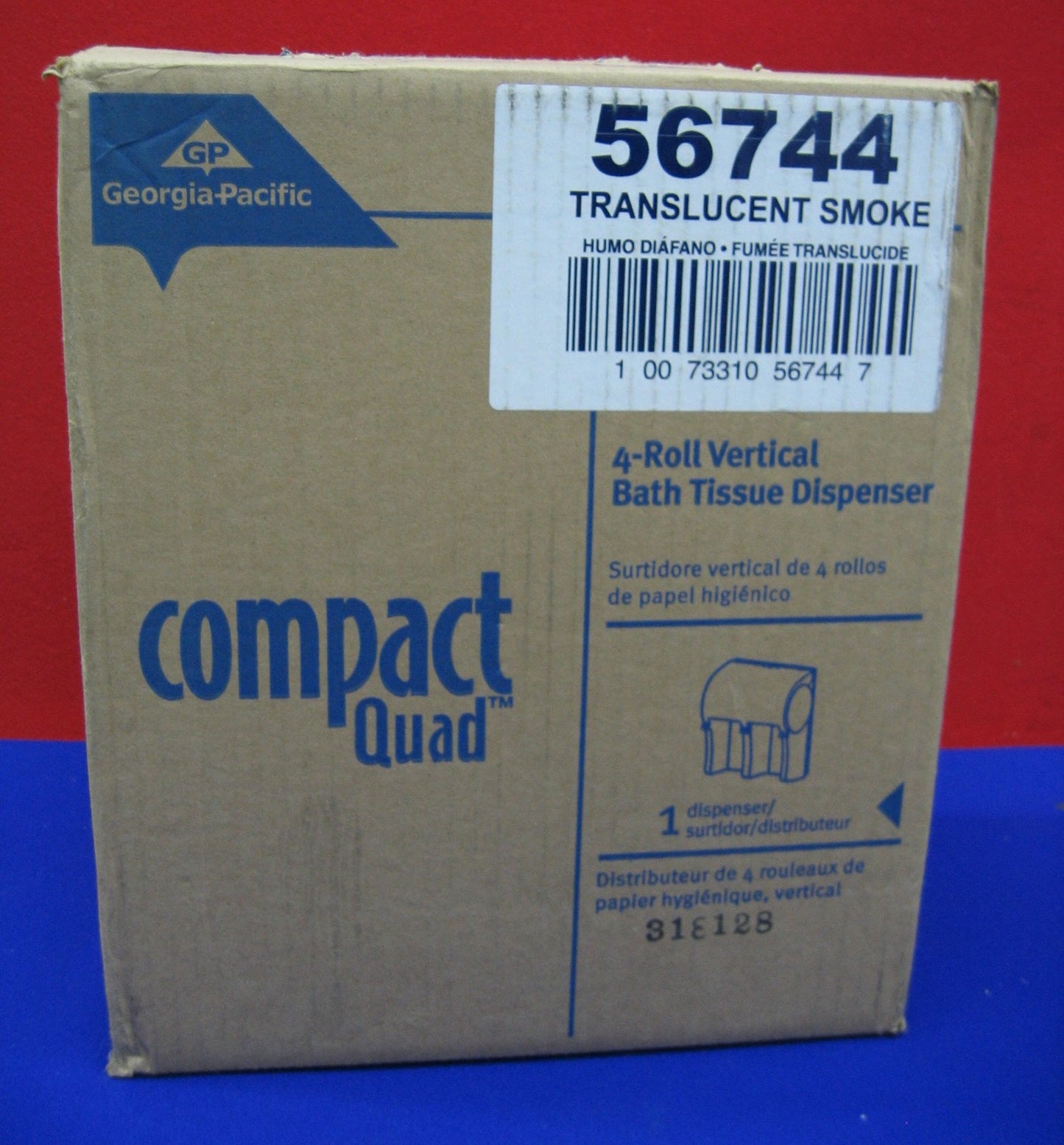 GEORGIA PACIFIC MN 56744 DISTRIBUTORE DI CARTA DA BAGNO VERTICALE COMPATTO QUAD A 4 ROTOLI 