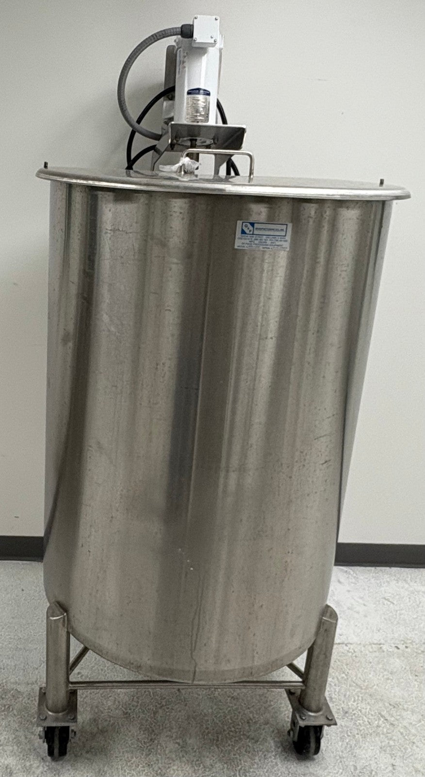 G&F MANUFACTURE SST-125G VERTICAL FINISH  MIXING TANK 125 GALLON W/AGITATOR