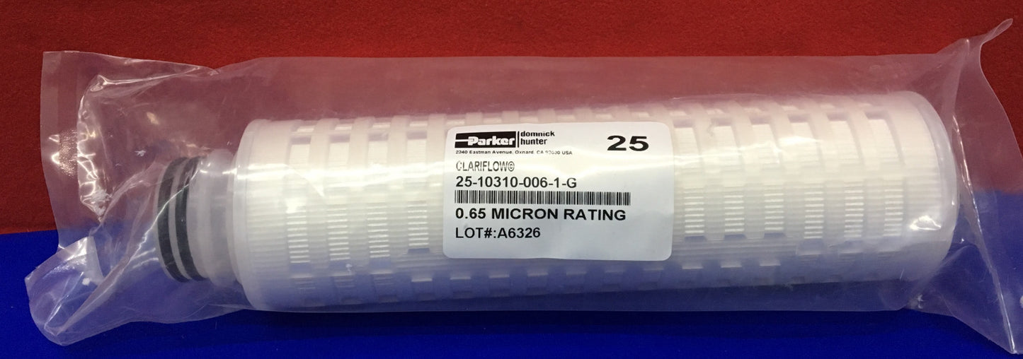 PARKER DOMNICK HUNTER 25-10310-006-1-G PLEATED MEMBRANE FILTER CARTRIDGE