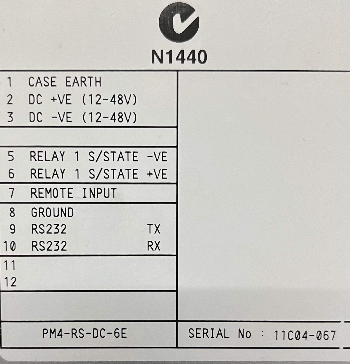 ADAR Corp SCCM N1440 PM4-RS-DC -6E