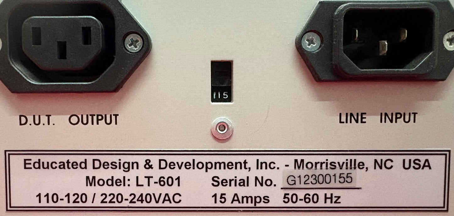 ED&D LT-601 LEAKAGE CURRENT TESTER 110-120/220-240 VAC - FOR PARTS/REPAIR