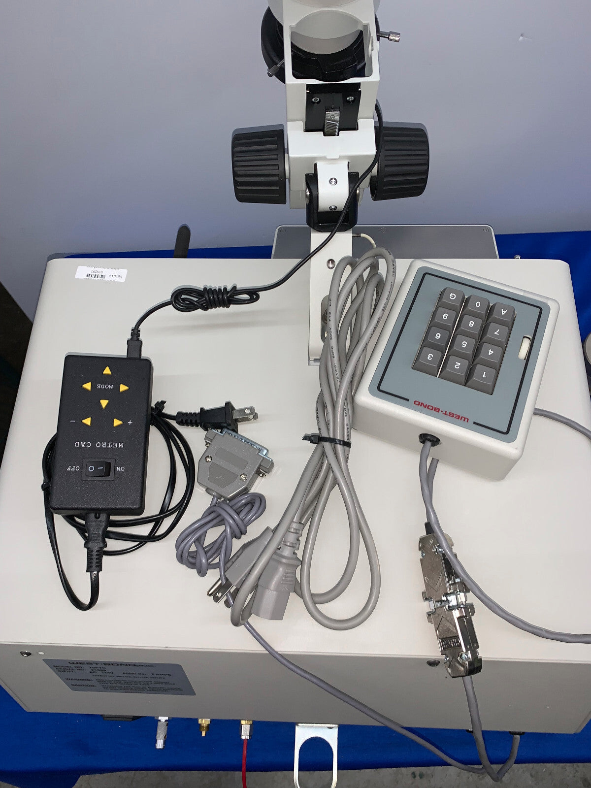 WEST-BOND 70PTC WIRE BOND PULL TESTER W/MICROSCOPE & WF10X/22 EYEPIECES