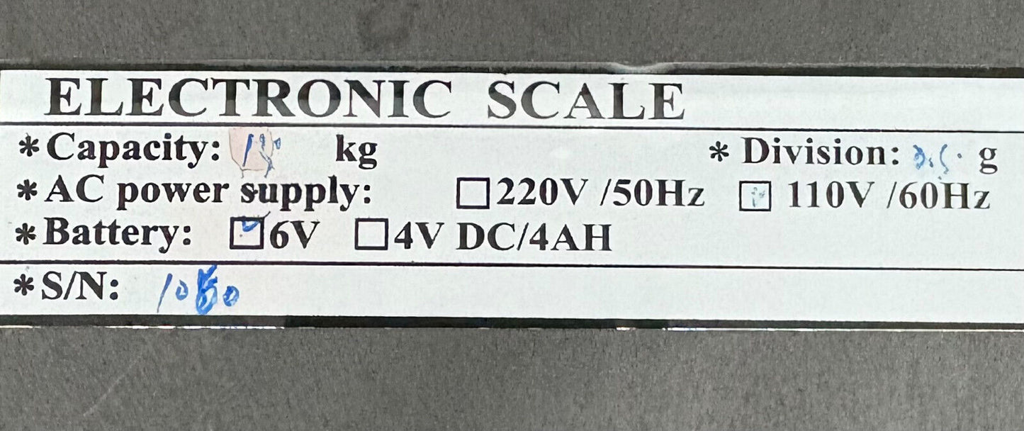 QTECH ELECTRONIC DIGITAL COUNTING SCALE G-30 (30lbs 13.6kg) 110V / 60Hz
