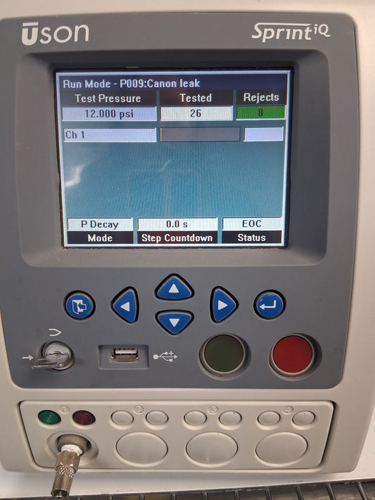 Uson Sprint IQ Leak Tester I-B1SPVOF 0-200 SCCM 0-90 PSIG Tested Works