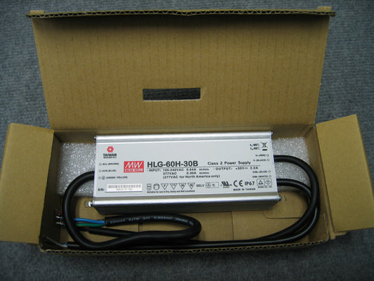 FUENTE DE ALIMENTACIÓN CLASE 2 HLG-60H-30B DE MEAN WELL / MEANWELL / SAGER ELECTRONICS