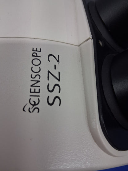 Scienscope SSZ-2 Stereo Zoom Microscope 6.7-45X Boom Stand and LED Ring Light