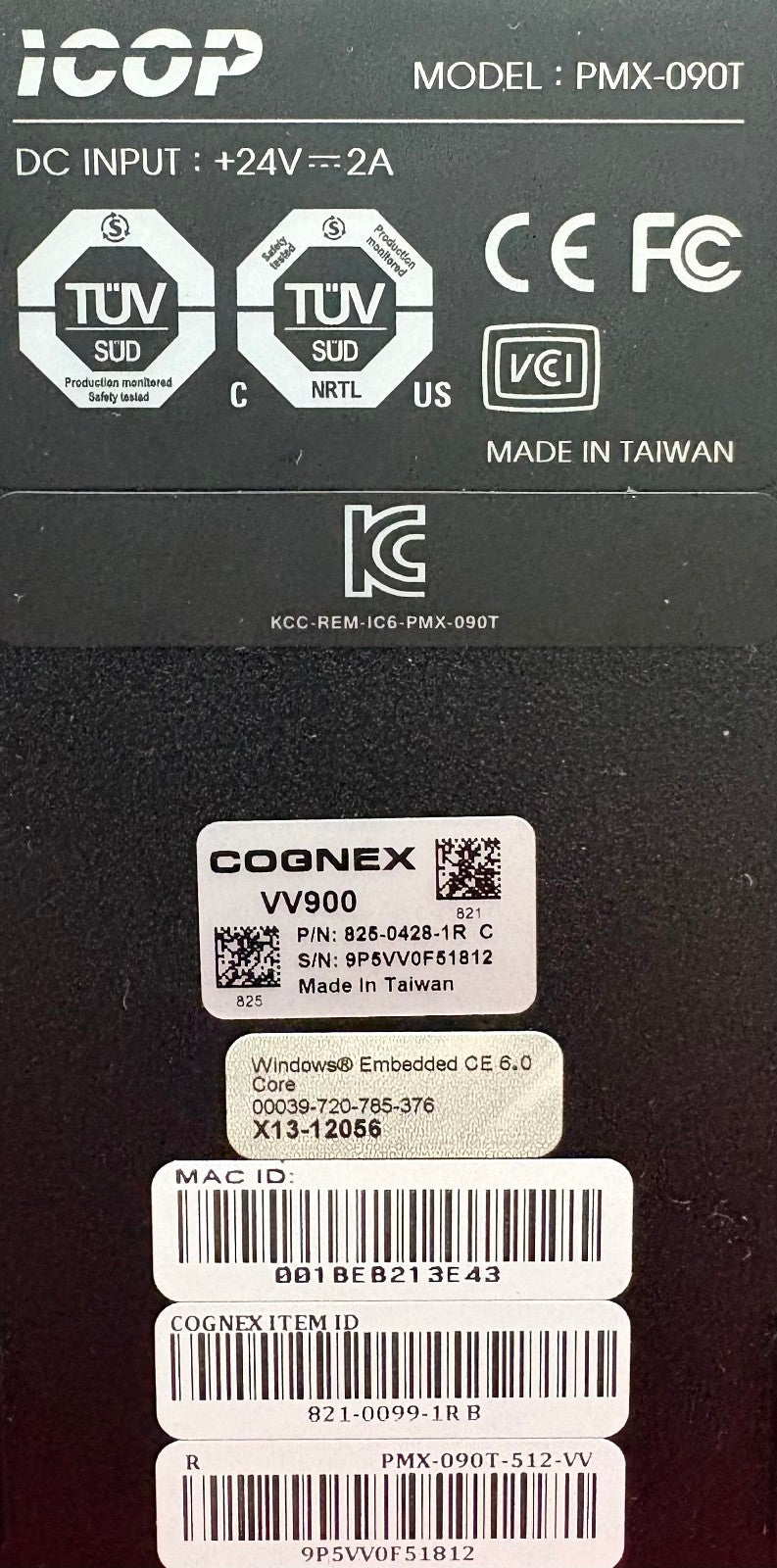 COGNEX VISIONVIEW PMX-090T VV900 OPERATOR INTERFACE (HMI) PANEL,9” PARTS REPAIR